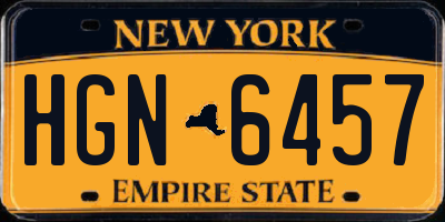 NY license plate HGN6457