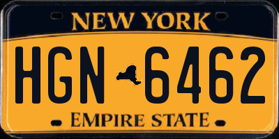 NY license plate HGN6462