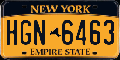 NY license plate HGN6463