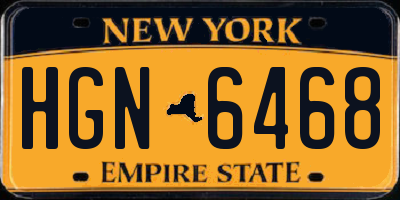 NY license plate HGN6468