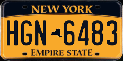 NY license plate HGN6483