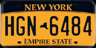 NY license plate HGN6484