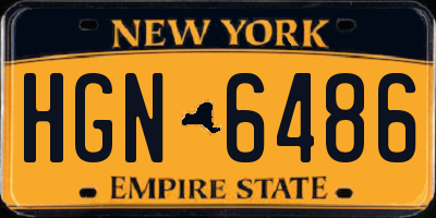 NY license plate HGN6486