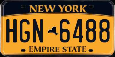 NY license plate HGN6488