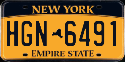 NY license plate HGN6491