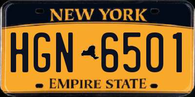 NY license plate HGN6501