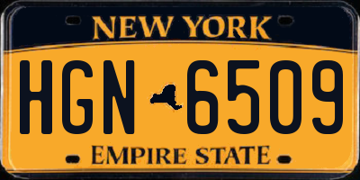 NY license plate HGN6509