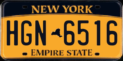 NY license plate HGN6516