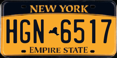 NY license plate HGN6517