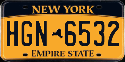 NY license plate HGN6532