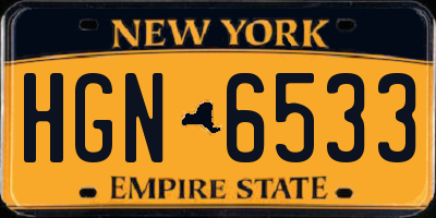 NY license plate HGN6533