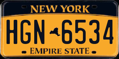 NY license plate HGN6534