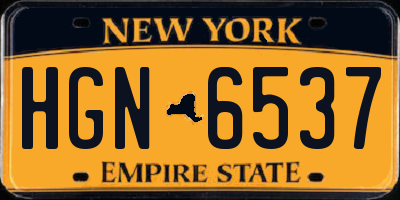 NY license plate HGN6537