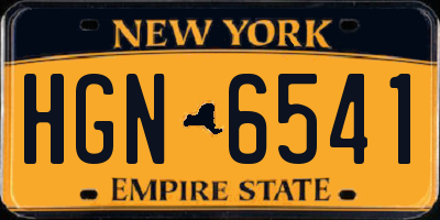 NY license plate HGN6541