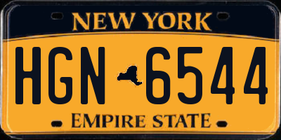 NY license plate HGN6544