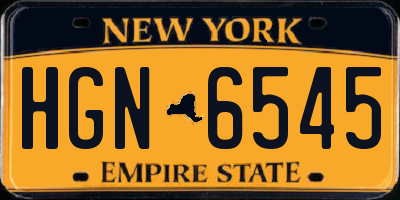 NY license plate HGN6545