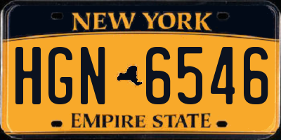 NY license plate HGN6546