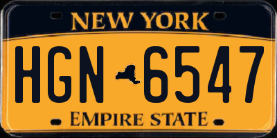 NY license plate HGN6547