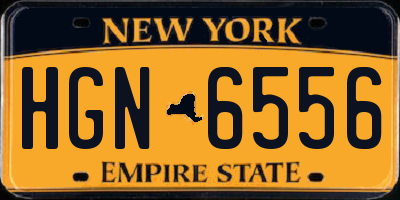 NY license plate HGN6556