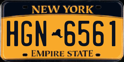 NY license plate HGN6561