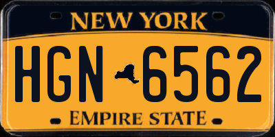 NY license plate HGN6562