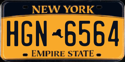 NY license plate HGN6564