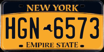 NY license plate HGN6573