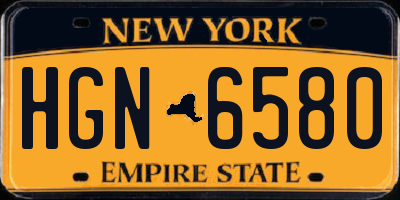 NY license plate HGN6580