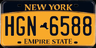 NY license plate HGN6588