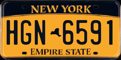 NY license plate HGN6591