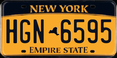 NY license plate HGN6595