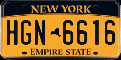 NY license plate HGN6616