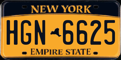 NY license plate HGN6625