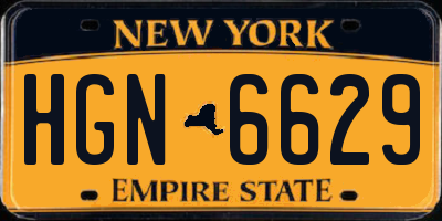 NY license plate HGN6629