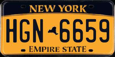 NY license plate HGN6659