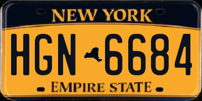 NY license plate HGN6684