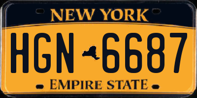 NY license plate HGN6687