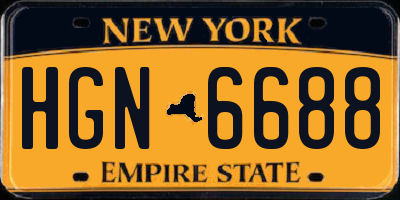 NY license plate HGN6688