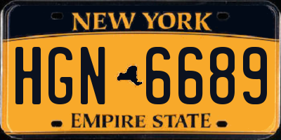 NY license plate HGN6689