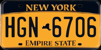 NY license plate HGN6706