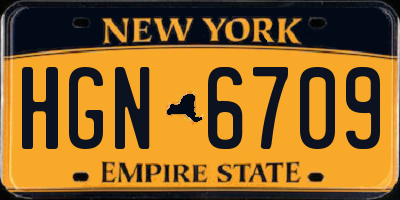 NY license plate HGN6709