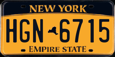 NY license plate HGN6715