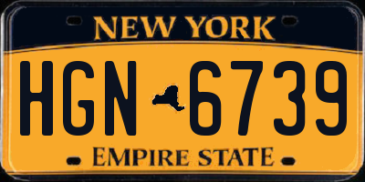 NY license plate HGN6739