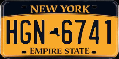 NY license plate HGN6741