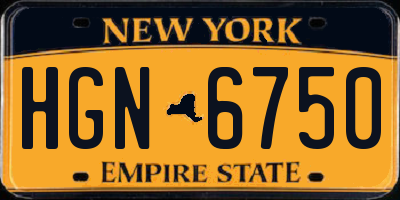NY license plate HGN6750