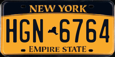 NY license plate HGN6764