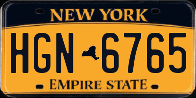 NY license plate HGN6765