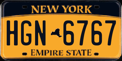 NY license plate HGN6767