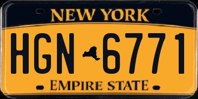 NY license plate HGN6771