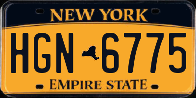 NY license plate HGN6775